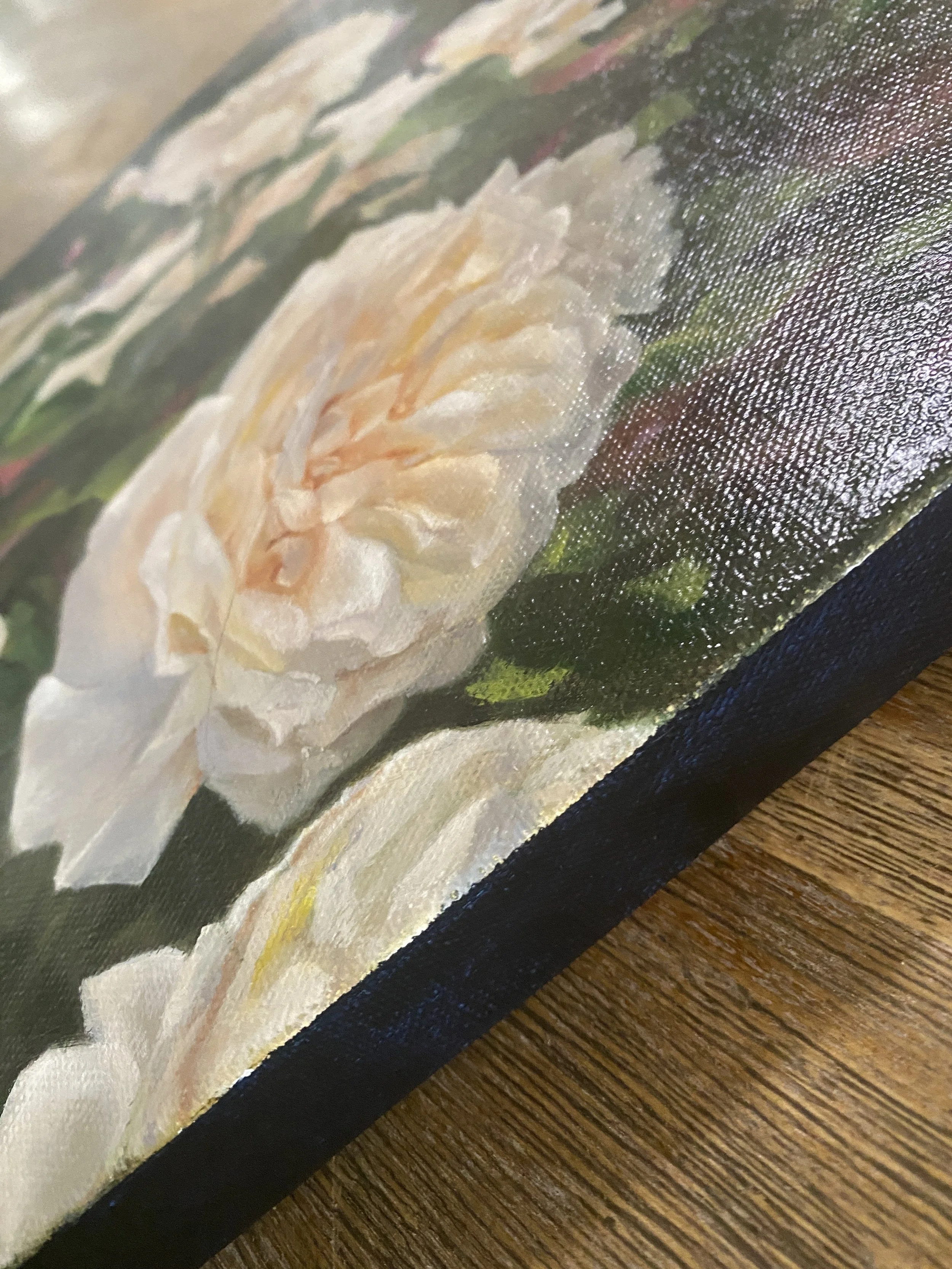 Rose Study I. Oil on Canvas. 30 x 23 cm - Sold - — Valeria